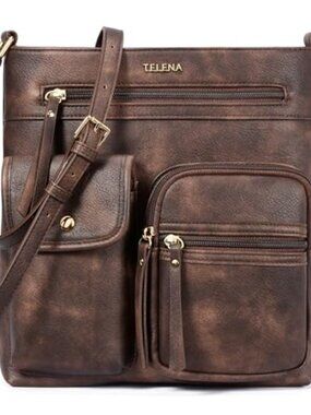 🆕 Telena Crossbody Bag for Women Leather Vintage Shoulder Purse Handbag with